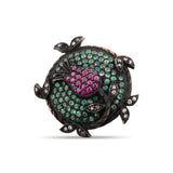 4.00 Carat Natural Diamond and Emerald Ring – Fine Jewelry Design - Gold Stone Diamond