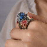 1.90 Carat Natural Diamond Butterfly Design Ring – Fine Jewelry Design - Gold Stone Diamond