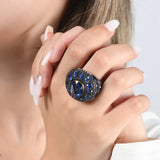 5.20 Carat Natural Diamond and Sapphire Ring – Fine Jewelry Design - Gold Stone Diamond