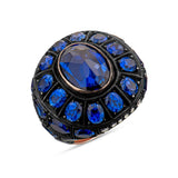 5.20 Carat Natural Diamond and Sapphire Ring – Fine Jewelry Design - Gold Stone Diamond