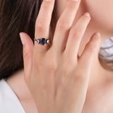 2.00 Carat Natural Diamond and Sapphire Ring – Fine Jewelry Design - Gold Stone Diamond