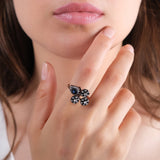 1.6 Carat Natural Diamond and Sapphire Ring – Fine Jewelry Design - Gold Stone Diamond