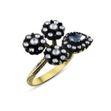 1.6 Carat Natural Diamond and Sapphire Ring – Fine Jewelry Design - Gold Stone Diamond