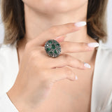 8.60 Carat Natural Diamond and Emerald Ring – Fine Jewelry Design - Gold Stone Diamond