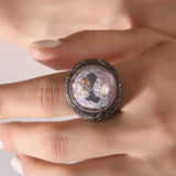 4.80 Carat Natural Diamond and Amethyst Ring – Fine Jewelry Design - Gold Stone Diamond