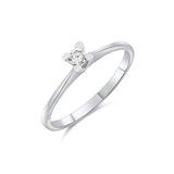 0.17 Carat Natural Diamond Solitaire Ring – Fine Jewelry Design - Gold Stone Diamond