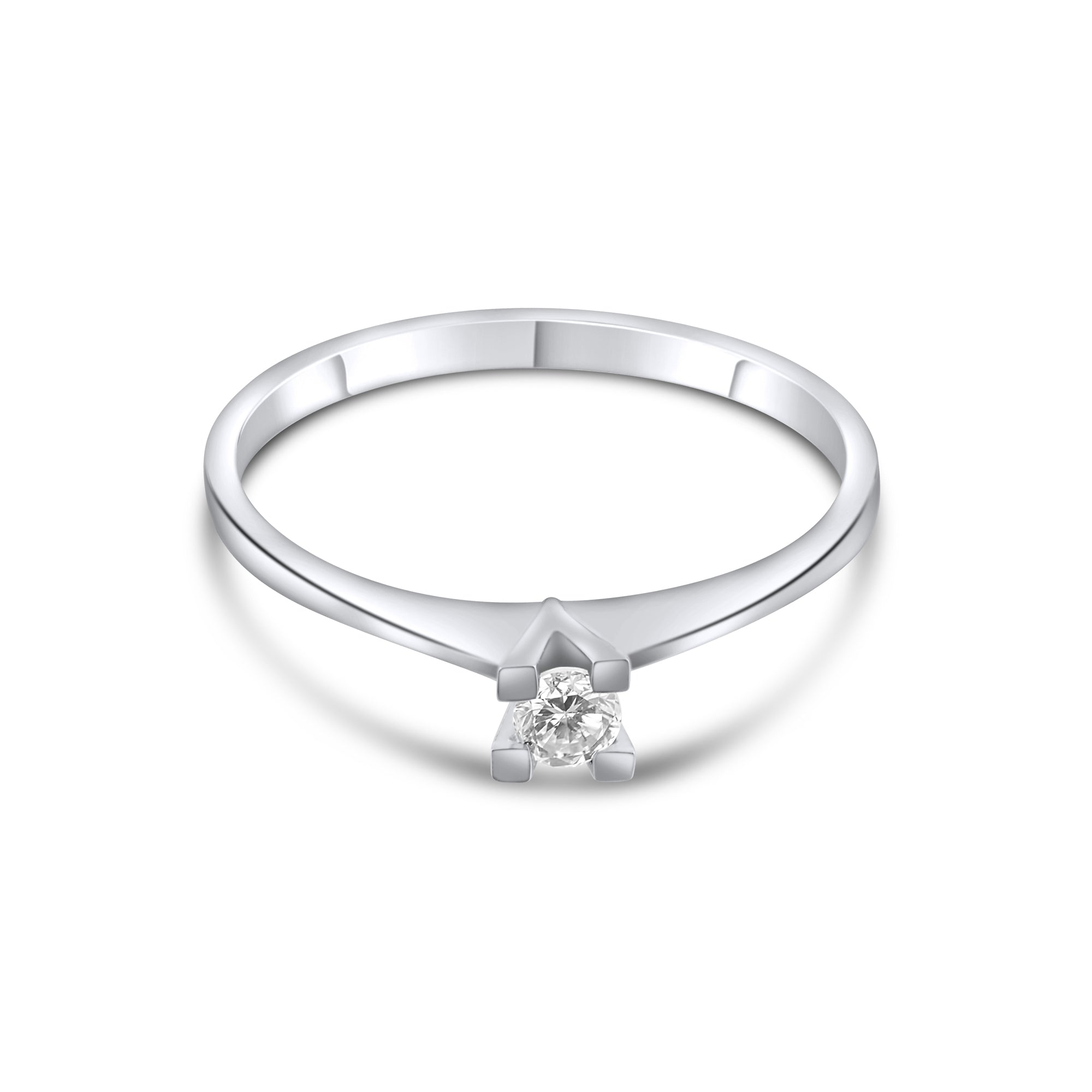0.17 Carat Natural Diamond Solitaire Ring – Fine Jewelry Design - Gold Stone Diamond