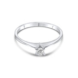 0.17 Carat Natural Diamond Solitaire Ring – Fine Jewelry Design - Gold Stone Diamond