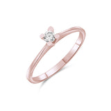 0.17 Carat Natural Diamond Solitaire Ring – Fine Jewelry Design - Gold Stone Diamond