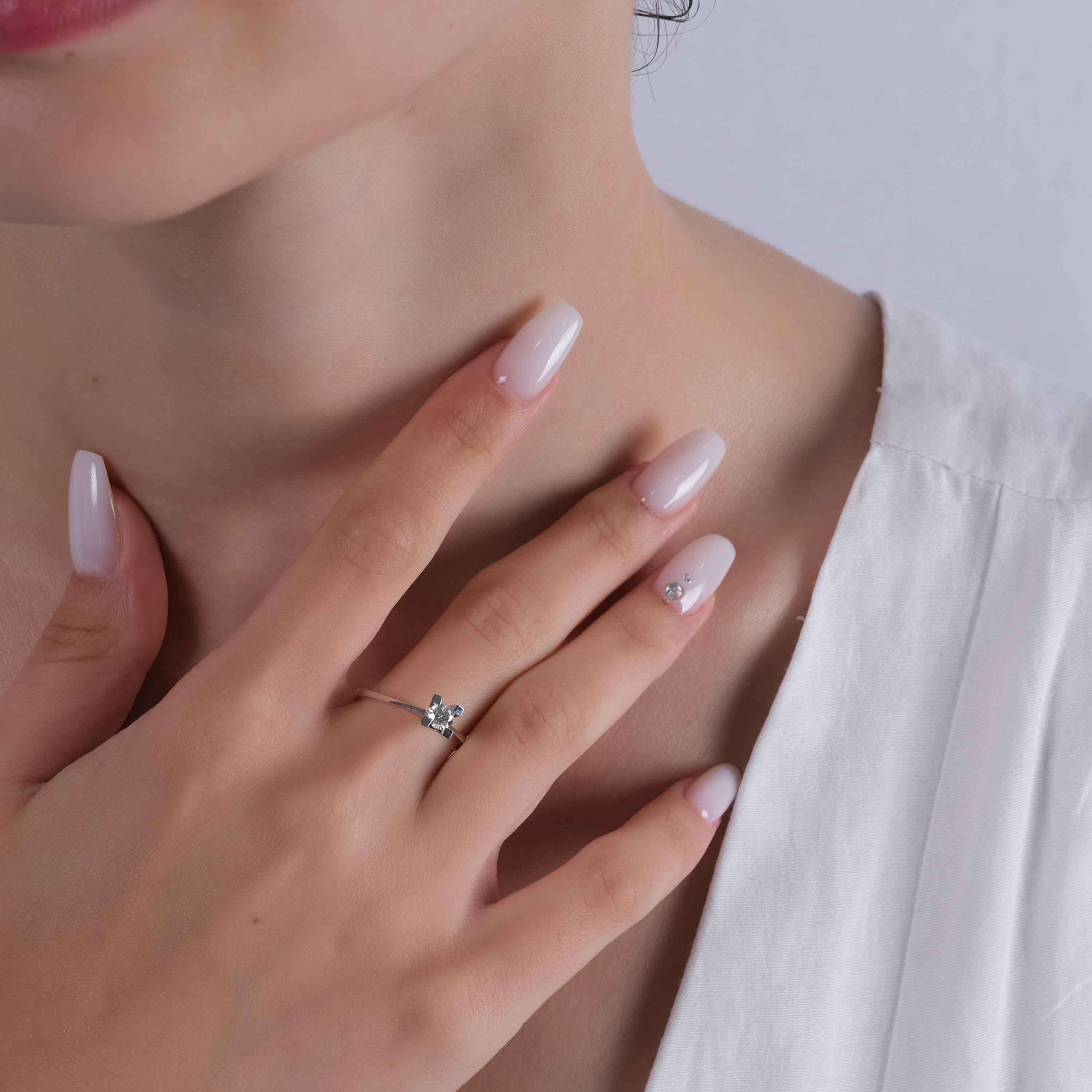 0.40 Carat Natural Diamond Solitaire Ring – Fine Jewelry Design - Gold Stone Diamond