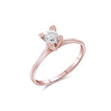 0.40 Carat Natural Diamond Solitaire Ring – Fine Jewelry Design - Gold Stone Diamond