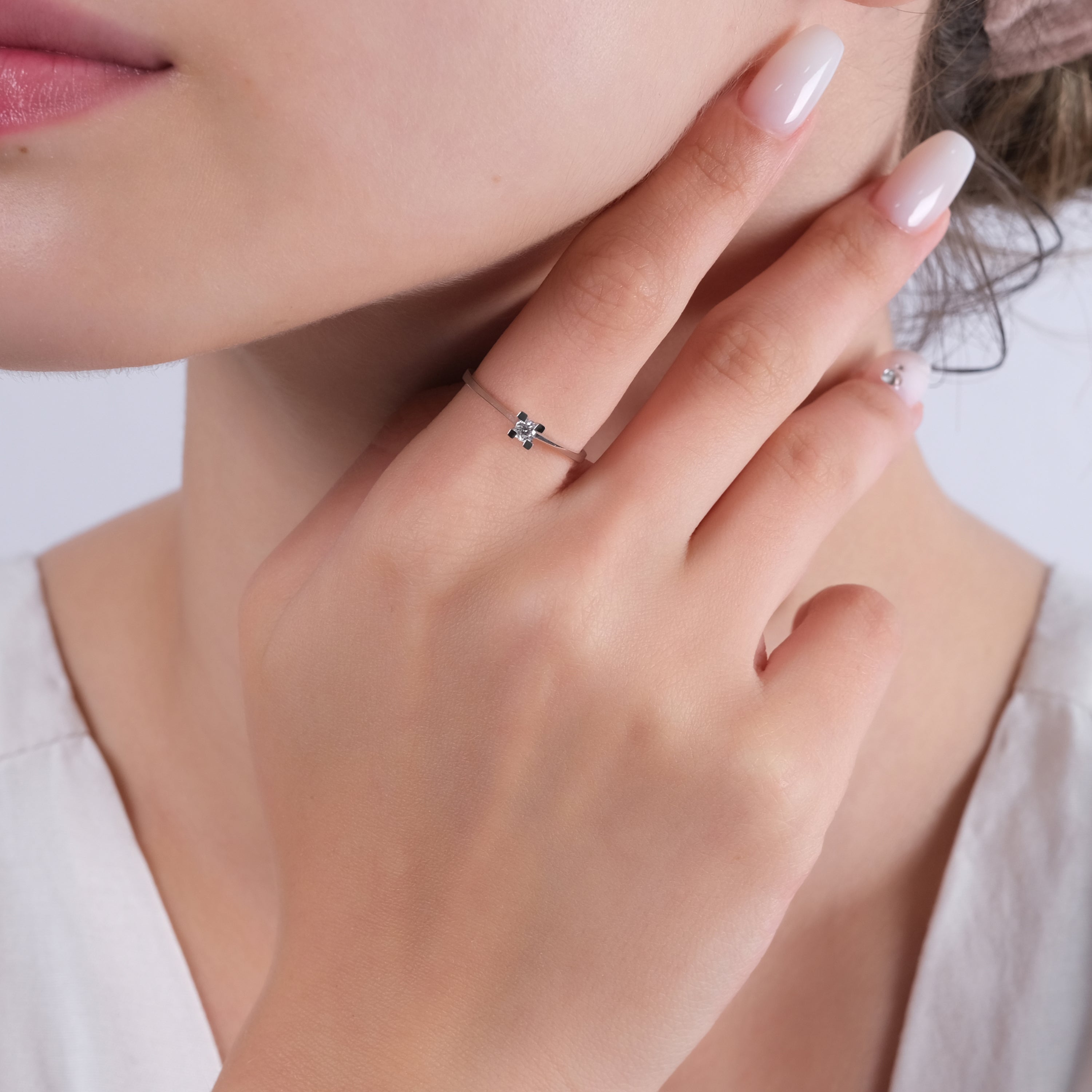 0.30 Carat Natural Diamond Solitaire Ring – Fine Jewelry Design - Gold Stone Diamond