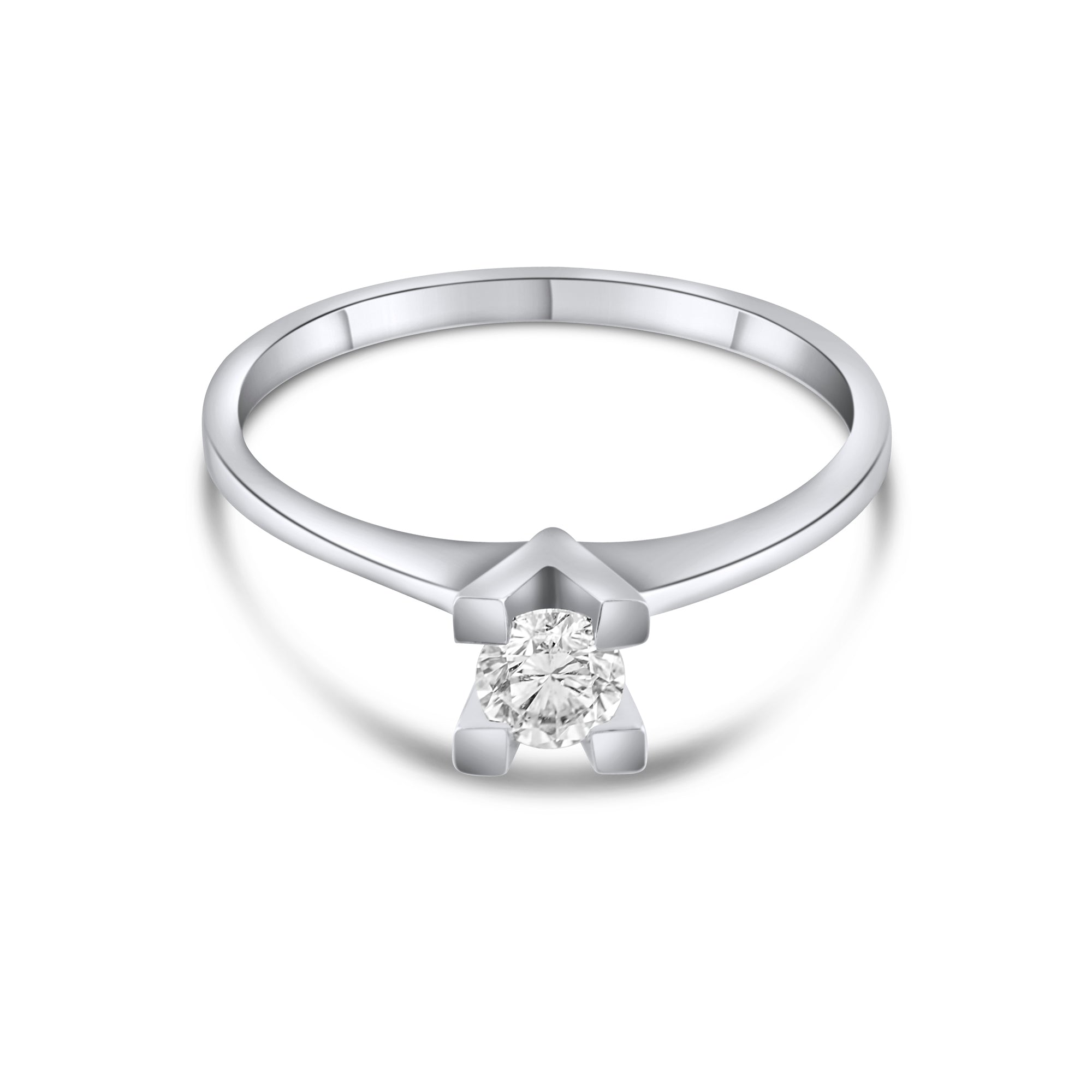 0.30 Carat Natural Diamond Solitaire Ring – Fine Jewelry Design - Gold Stone Diamond