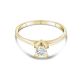 0.30 Carat Natural Diamond Solitaire Ring – Fine Jewelry Design - Gold Stone Diamond