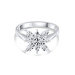 0.05 Carat Natural Diamond Snowflake Ring – Elegant Fine Jewelry Design - Gold Stone Diamond