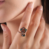 0.77 Carat Natural Diamond and Emerald Ring – Fine Jewelry Design - Gold Stone Diamond