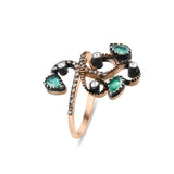 0.77 Carat Natural Diamond and Emerald Ring – Fine Jewelry Design - Gold Stone Diamond