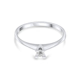 0.10 Carat Natural Diamond Solitaire Ring – Fine Jewelry Design - Gold Stone Diamond