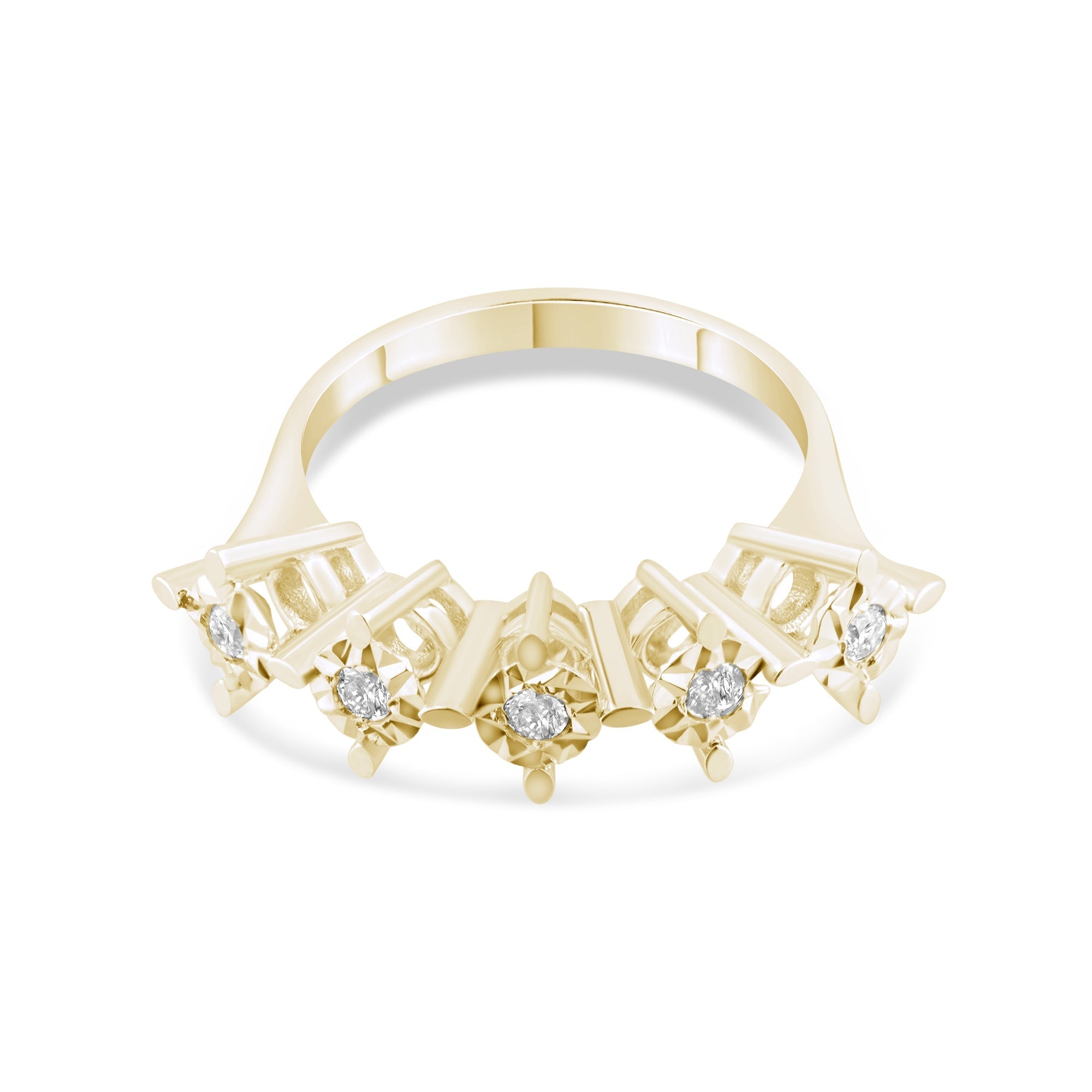 0.18 Carat Natural Diamond Ring – Fine Jewelry Design - Gold Stone Diamond