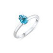 0.76 Carat Natural Blue Topaz Ring – Fine Jewelry Design - Gold Stone Diamond