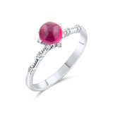 1.02 Carat Natural Diamond and Ruby Ring – Fine Jewelry Design - Gold Stone Diamond