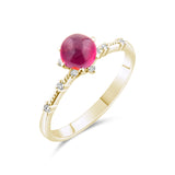 1.02 Carat Natural Diamond and Ruby Ring – Fine Jewelry Design - Gold Stone Diamond