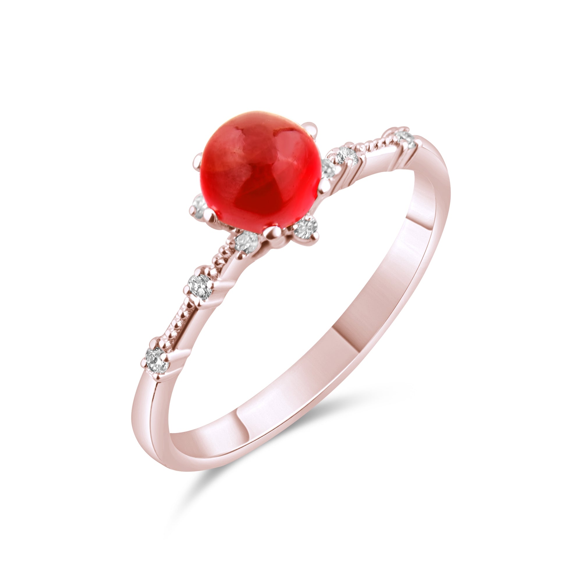 1.02 Carat Natural Diamond and Ruby Ring – Fine Jewelry Design - Gold Stone Diamond