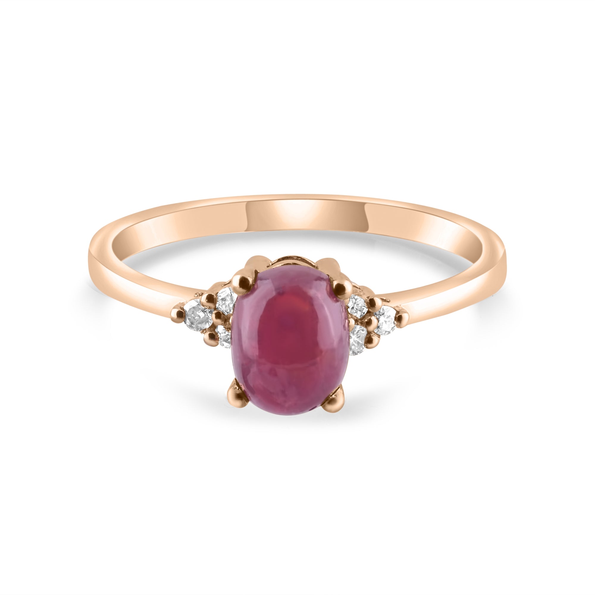 1.49 Carat Natural Diamond and Ruby Ring – Fine Jewelry Design - Gold Stone Diamond