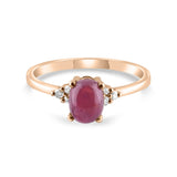 1.49 Carat Natural Diamond and Ruby Ring – Fine Jewelry Design - Gold Stone Diamond