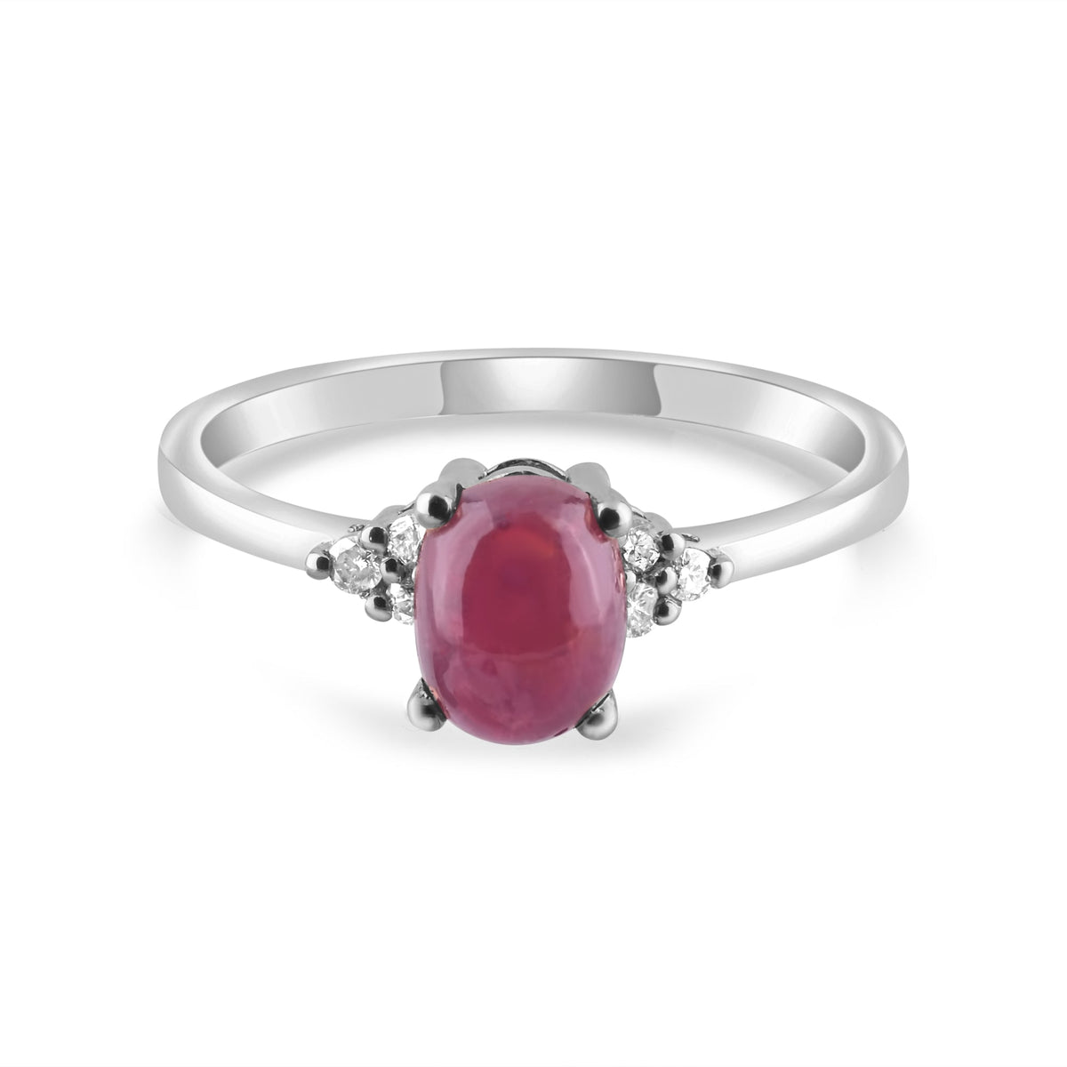 1.49 Carat Natural Diamond and Ruby Ring – Fine Jewelry Design - Gold Stone Diamond