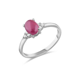 1.49 Carat Natural Diamond and Ruby Ring – Fine Jewelry Design - Gold Stone Diamond