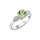 0.86 Carat Natural Diamond and Peridot Ring – Fine Jewelry Design - Gold Stone Diamond