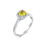 1.06 Carat Natural Diamond and Yellow Sapphire Ring – Fine Jewelry Design - Gold Stone Diamond
