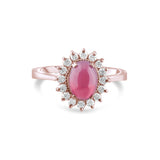 2.78 Carat Natural Diamond and Ruby Ring – Fine Jewelry Design - Gold Stone Diamond