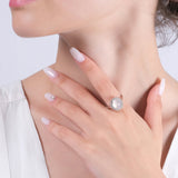 4.27 Carat Natural Diamond and Moonstone Ring – Fine Jewelry Design - Gold Stone Diamond