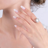 4.27 Carat Natural Diamond and Moonstone Ring – Fine Jewelry Design - Gold Stone Diamond