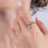 2.34 Carat Tourmaline Ring – Fine Jewelry Design - Gold Stone Diamond