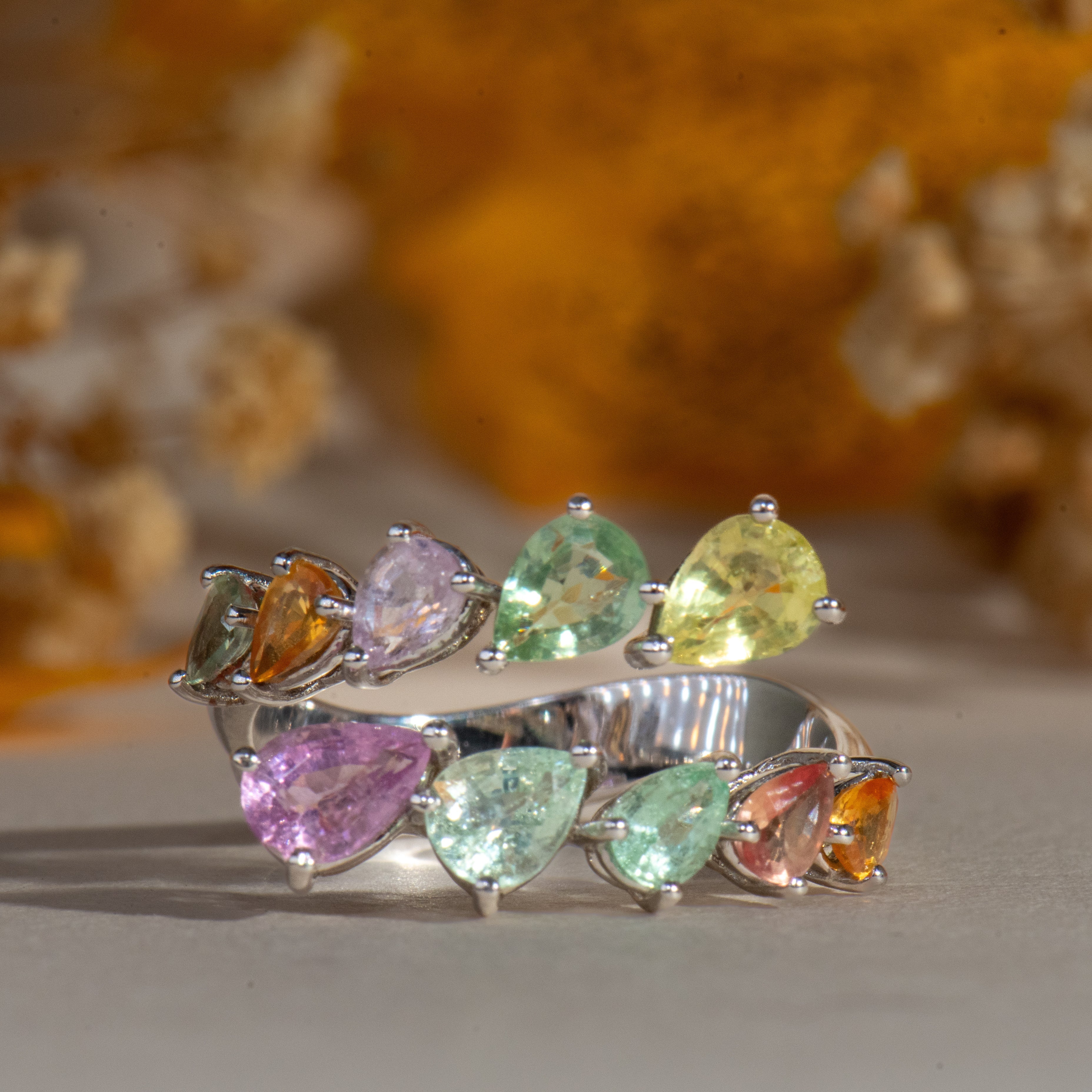 2.34 Carat Tourmaline Ring – Fine Jewelry Design - Gold Stone Diamond