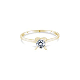 0.30 Carat Natural Diamond Solitaire Ring – Fine Jewelry Design - Gold Stone Diamond