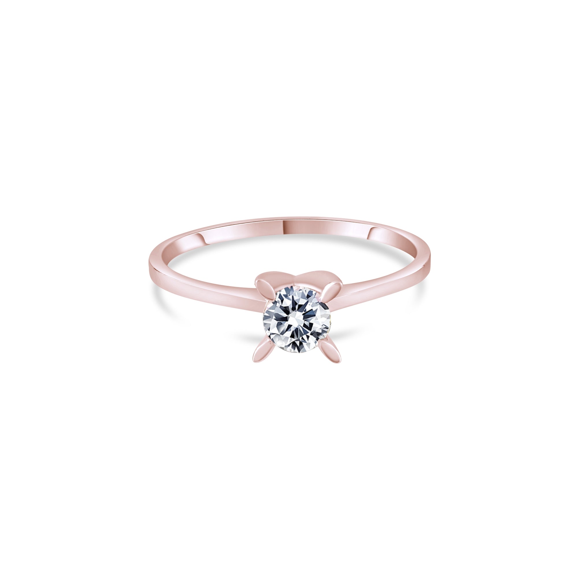0.30 Carat Natural Diamond Solitaire Ring – Fine Jewelry Design - Gold Stone Diamond