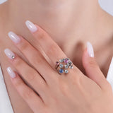 1.68 Carat Natural Diamond and Tourmaline Ring – Fine Jewelry Design - Gold Stone Diamond