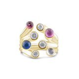 1.68 Carat Natural Diamond and Tourmaline Ring – Fine Jewelry Design - Gold Stone Diamond