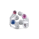1.68 Carat Natural Diamond and Tourmaline Ring – Fine Jewelry Design - Gold Stone Diamond