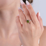 1.06 Carat Natural Diamond and Peridot Ring – Fine Jewelry Design - Gold Stone Diamond