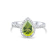 1.06 Carat Natural Diamond and Peridot Ring – Fine Jewelry Design - Gold Stone Diamond