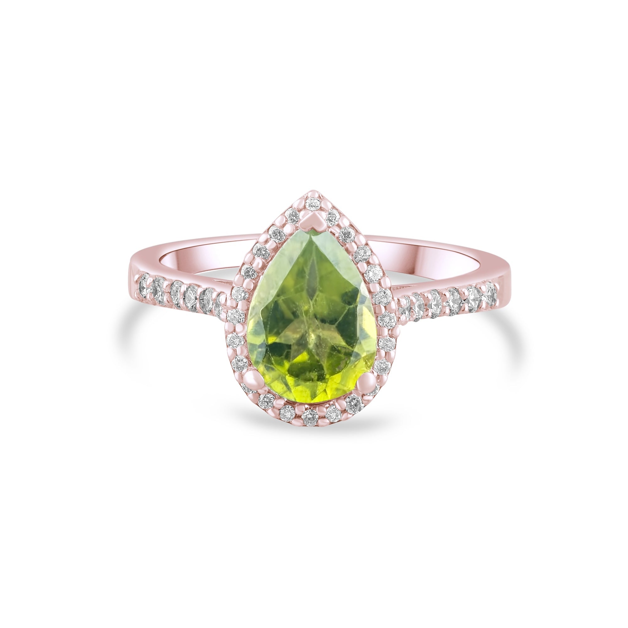 1.06 Carat Natural Diamond and Peridot Ring – Fine Jewelry Design - Gold Stone Diamond