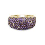 2.15 Carat Natural Diamond and Amethyst Ring – Fine Jewelry Design - Gold Stone Diamond