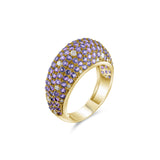 2.15 Carat Natural Diamond and Amethyst Ring – Fine Jewelry Design - Gold Stone Diamond