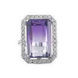 14.46 Carat Natural Diamond and Amethyst Ring – Fine Jewelry Design - Gold Stone Diamond