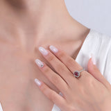 1.58 Carat Natural Diamond and Ruby Ring – Fine Jewelry Design - Gold Stone Diamond